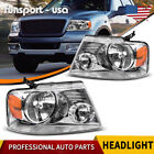 Headlights Assembly For 2004-2008 Ford F-150 F150 Pickup Amber Side Headlamps