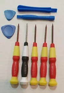 9P Koocu T2 T6 Torx Magnet Schraubendreher Reparaturset Werkzeug Set Werkzeuge iPhone Hebeln - Bild 1 von 4