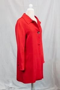 Vintage 60s 70s Italian Designer Red Jacket Silk? Maximalism Dopamine Atelier - Picture 1 of 11