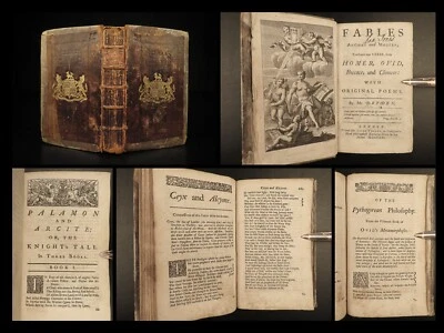 1721 Dryden Fables Ancient & Modern Homer Ovid Chaucer Boccaccio English Lit - Image 1 of 4