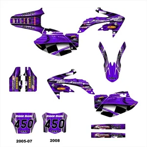 Kit de calcomanías gráficas CRF 450 R 2005 2006 2007 2008 #2001 púrpura - Imagen 1 de 3