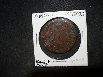 Moneda Austria 6 Cruceros 1800S Smolnik Mint Foto 1 de 4