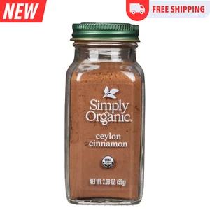 Canela molida Simply Organic Ceilán, 2,08 onzas, canela en polvo orgánica sin OGM - Imagen 1 de 3