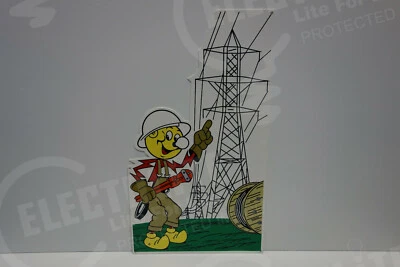 Reddy Kilowatt LINEMAN W/Cutters. DIE CUT AWESOME HEAVY DUTY ELECTRICIAN GIFT - Image 1 of 3