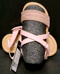 Bebe Mädchen Strass kreuz und quer Riemchensandalen Rouge Kleinkind Mädchen Größe 7 neu mit Etikett - Bild 1 von 9