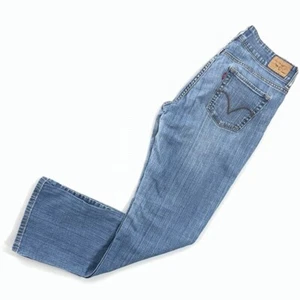 Jeans Levis donna 526 stivaletto sottile taglio blu elasticizzato vita media tasche denim 8 - Foto 1 di 11