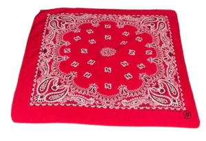 Springs Vintage 1980 Paisley Red Bandana - Picture 1 of 8