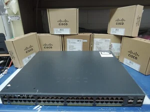 Cisco WS-C2960X-48FPS-L 2960X 48 port GIG POE+ switch, 90 Day's warranty. - Picture 1 of 4