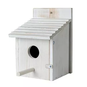 Bird House for Outside with Pole for Finch Bluebird Cardinals Garden Wooden H... - Picture 1 of 6
