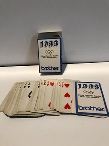 BROTHER TYPEWRITERS 1988 OLYMPIC DECK PLAYING CARDS Calgary/Seoul - Picture 1 of 3