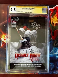 Silent Night Deadly Night #1 CGC 9.8 Photo Variant Signed By Linnea Quigley - Picture 1 of 3