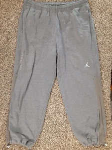 Mens 2XL Nike Jordan Oregon Ducks Team Issue Gray Sweat Pants Snap Pockets - Picture 1 of 13