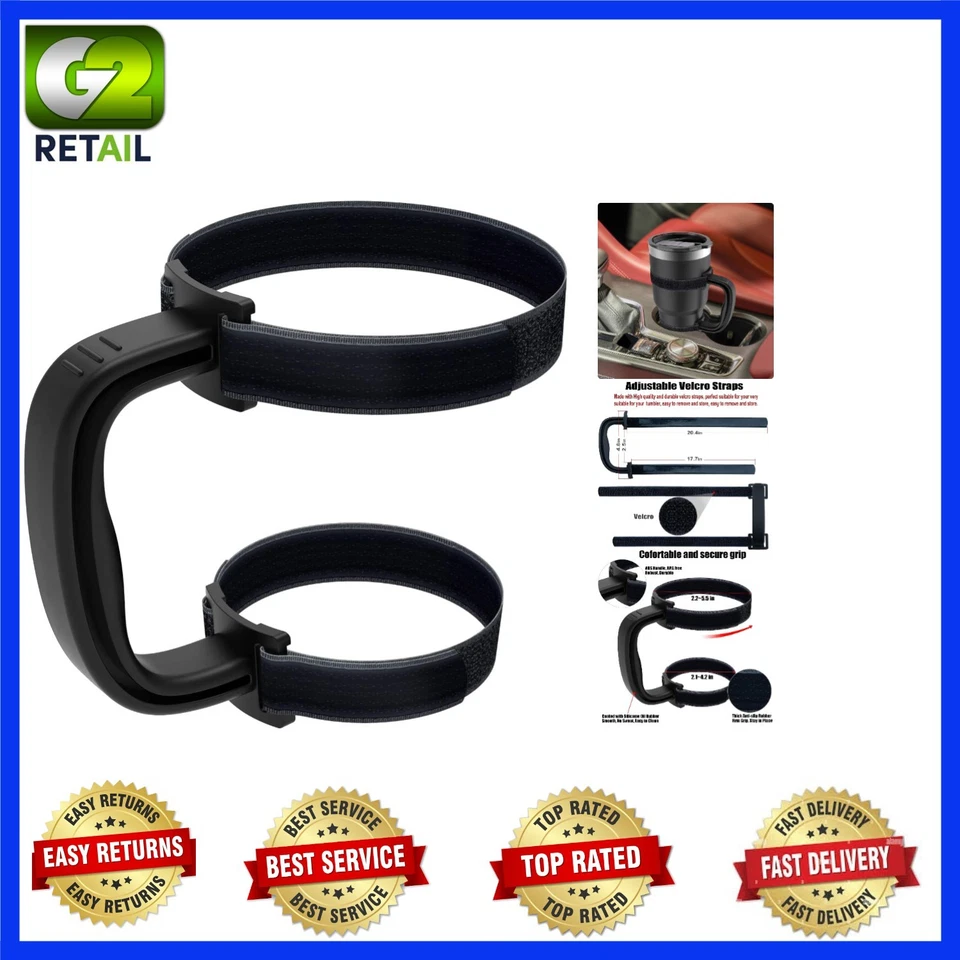 Antislip Adjustable Tumbler Handle Fit 20oz to 40oz Yeti RTIC Ozark Trail