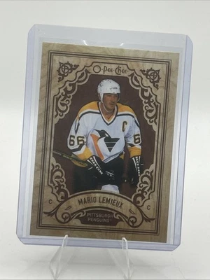 2023-24 O-Pee-Chee Hockey Mario Lemieux Wood Variant W-ML - Image 1 of 2