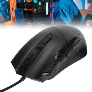 Gaming Wired Mouse Rgb 6 Dpi Levels High Accuracy Black 7200Dpi Wired Mous LS - Picture 1 of 22