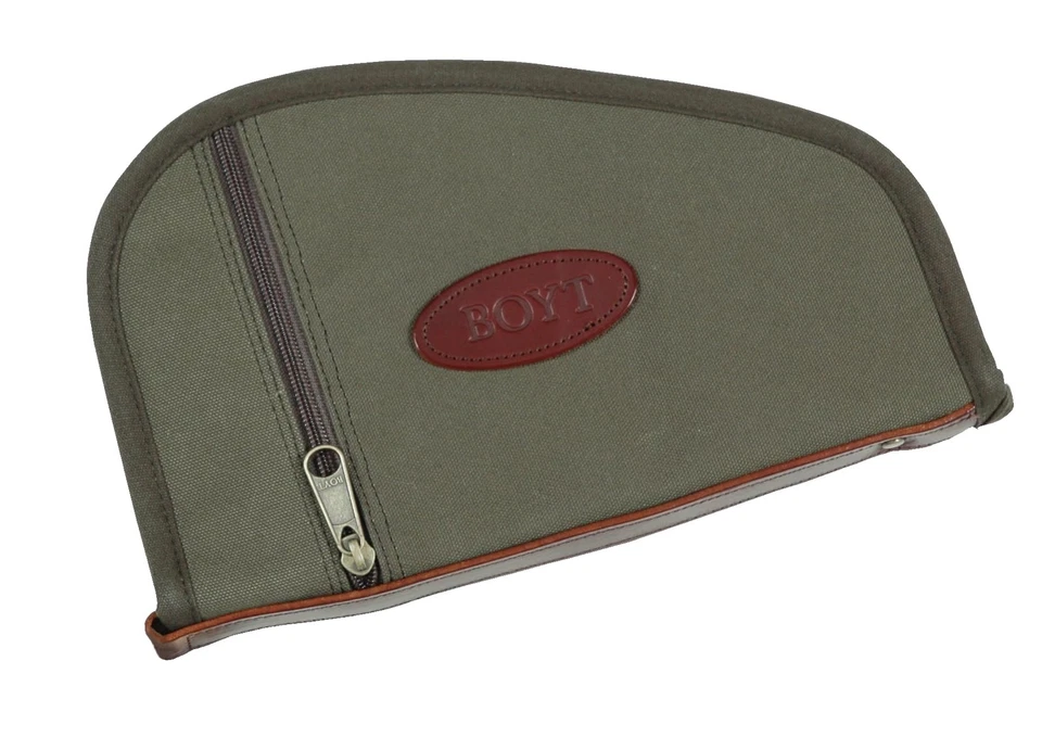 Boyt 8 Inch OD Green Heavy Duty Canvas Handgun Case with Zippered Pockets - Image 1 of 1