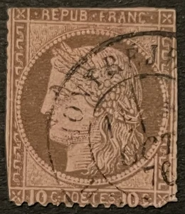 Frankreich 10 Cent Briefmarke 1872-75 Ceres - Bild 1 von 1
