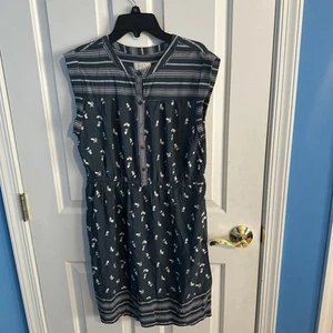 Vestido Loft para mujer sin mangas azul blanco talla grande pequeño ligeramente usado - Imagen 1 de 3