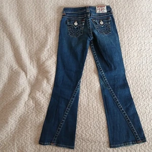 True Religion Girls Kids Youth Size 8 Joey Flare Jeans Stretch - Picture 1 of 23