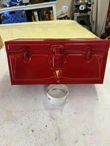 Custom Pin Stripe Toolbox 14” Long  6” Wide 6 1/2” Tall  Hand Painted - Bild 1 von 11