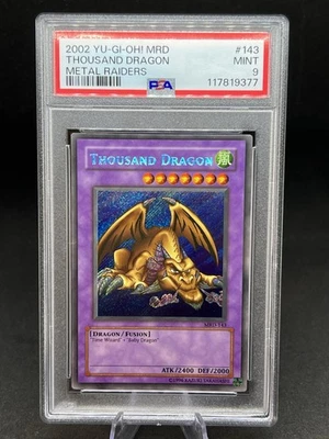 Yu-Gi-Oh! 2002 Metal Raiders MRD Thousand Dragon Secret Rare PSA 9 - Image 1 of 4