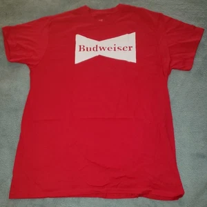 Camiseta Budweiser Hombre XL Retro Rojo Blanco Logo - Imagen 1 de 6