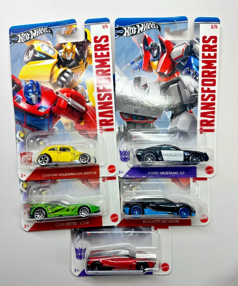 Hot Wheels Silver Series Transformers 5 car set - Image 1 of 1