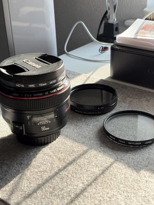 Canon EF 50 mm f/1,2 con filtros Foto 1 de 4