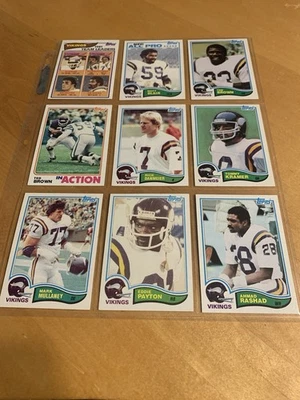 1982 TOPPS MINNESOTA VIKINGS 15 CARTAS CONJUNTO COMPLETO DE EQUIPE - Imagem 1 de 4