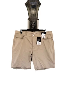 Lee Jeansshorts 20M Bermuda normale Passform beige mittelhoher Bund khaki Damen neu mit Etikett 40 x 9" - Bild 1 von 12