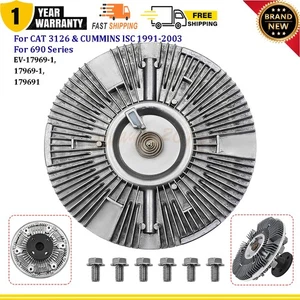 VISCOUS FAN CLUTCH FOR CATERPILLAR 3126 CUMMINS ISC 1991-2003 17969-1 9803000 - Picture 1 of 12