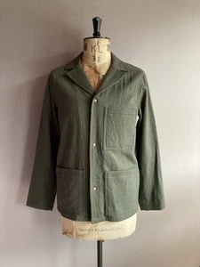 Private White VC Chore Jacket Mens Size M Green Wool Cotton Utility England - Picture 1 of 13