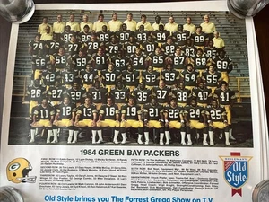 Selten! Green Bay Packers 1984 Old Style Bier Team Poster 18x24 NFL Dickey, Lofton - Bild 1 von 3