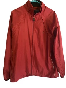 PGA Tour Golf Jacket Men’s Medium Red Convertible Windbreaker Removable Sleeves - Picture 1 of 8