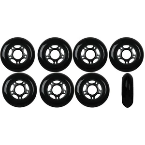 Inline Skate Wheels 84mm 82A Black Outdoor Racing Size Rollerblade 8 Pack - Picture 1 of 4