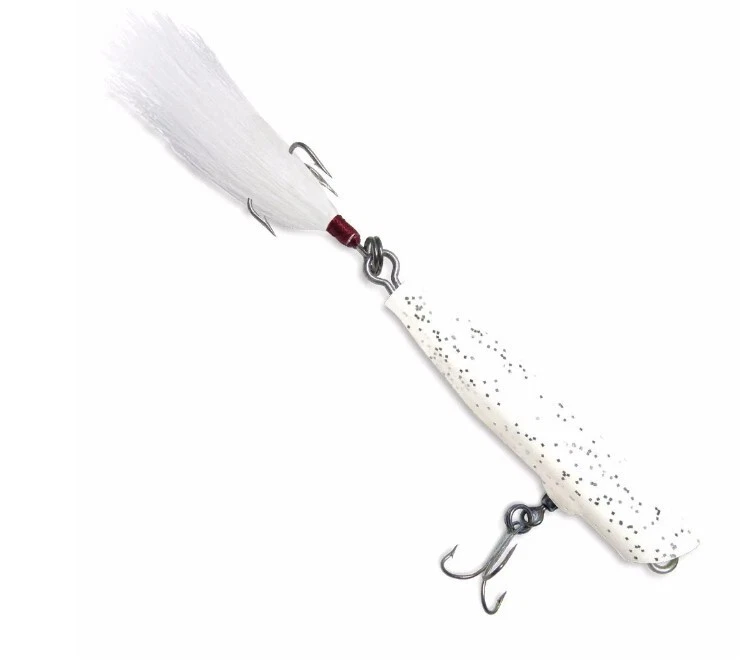 Atom Lures Striper Swiper 2 盎司 - 银色白色 - Topwater 条纹低音诱饵 — 第 1/1 张图片