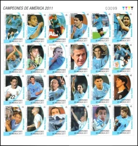 SOCCER/STAMPS, URUGUAY 2011 - AMERICA CUP CHAMPIONS-SHEET-MNH- - Picture 1 of 1