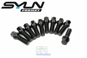 10x Syun 39mm R13 Ball Seat 14x1.5 17Hex Wheel Rim Extend Long Lug Bolt Black - Picture 1 of 3