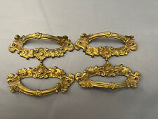 vintage Louis XVI Style Cabinet brass handle Lot Of 4 Coral /flower/ 298615 RD