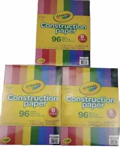 Crayola Construction Paper 8 Color Collection 9" x 12" ~ 288 ct. (LOT OF 3)