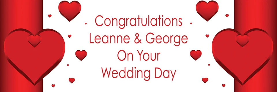 FELICITACIONES BODA BANNER CARTEL FOTOS GRANDES CUALQUIER TEXTO CUALQUIER PERSONALIZACIÓN Foto 1 de 1