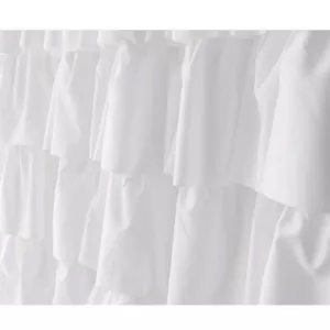 Ruffle Shower Curtain Home Decor Soft Polyester, Decorative Bathroom4413 - Picture 1 of 9