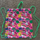 Girl Scouts Backpack Emoji Drawstring Neon Green And Pink AUTHENTIC