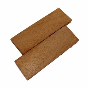 Mangos De Cuchillo Iroko 12x4x1cm Par De Escalas Comerciales - Imagen 1 de 1