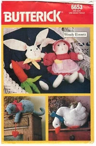 1988 Butterick 6653 Country Animals by Wendy Everett sewing pattern uncut - Picture 1 of 3