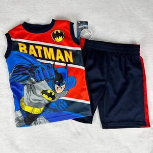 DC Comics Little Boys' Batman Sublimated Tank Top & Shorts Set, Toddler Size 3T - Picture 1 of 7