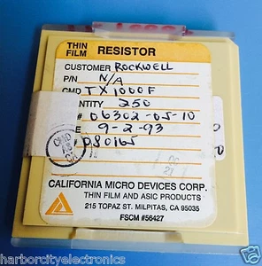 TX1000F CALIFERIA MICRODISPOSITIVOS RESISTENCIA PELÍCULA DELGADA ROCKWELL 250/unidades - Imagen 1 de 1
