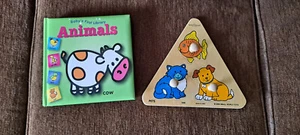 Baby board book and three piece puzzle with handles - Picture 1 of 2