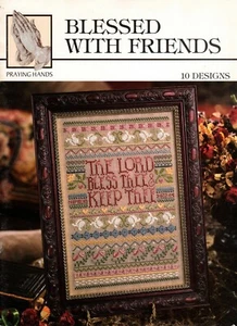 Blessed With Friends Praying Hands Behold, Friend Cross Stitch Leaflet 24017 NOS - Picture 1 of 3