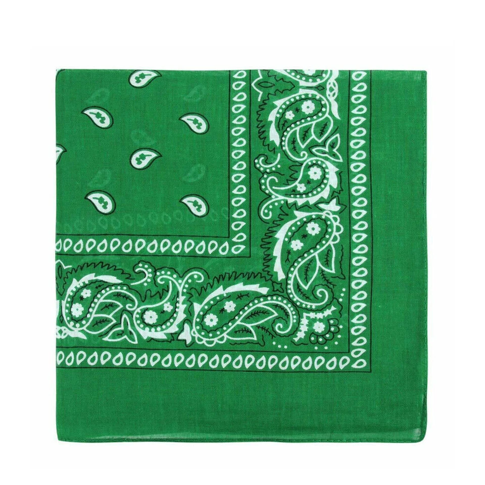 1-2 Piezas Bandana 100% Algodón Estampado Paisley Doble Cara Bufanda Cabeza Cuello Máscara Facial Foto 1 de 4